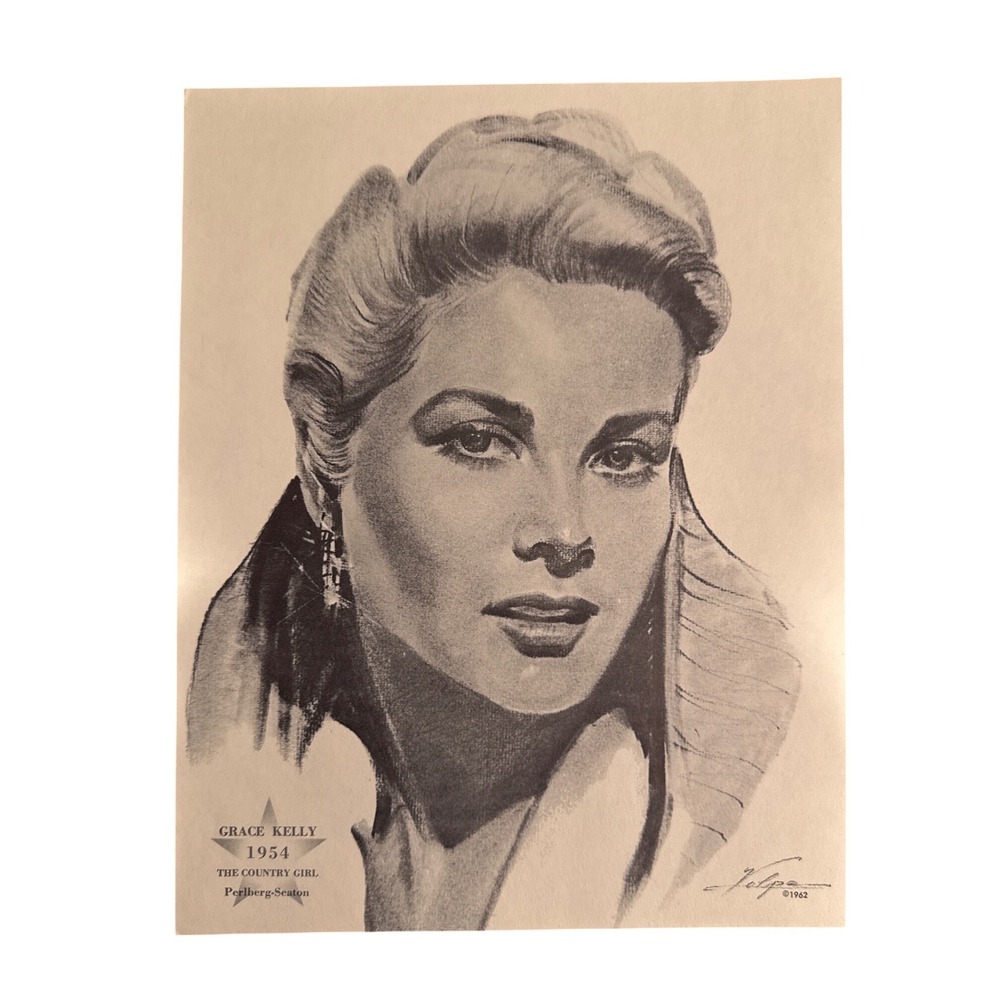 Vintage 1962 Grace Kelly The Country Girl Portrait Print Nicholas Volpe Art